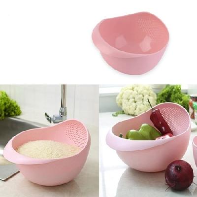 081A Multi-Function Mixing Bowl Washing Rice, Vegetable and Fruits Drainer Bowl