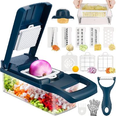 2023 Plastic 14-in-1 Jumbo Manual Vegetable Grater,Chipser and Slicer