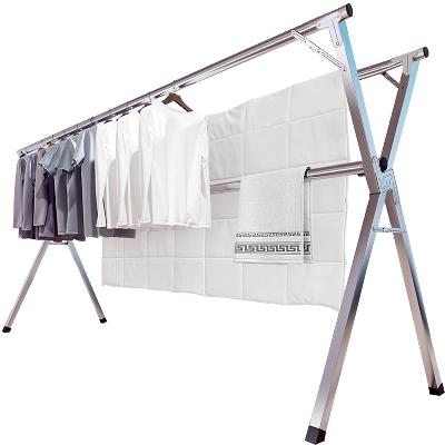 Adjustable Folding Clothes Steel Drying Racks Hanger Shelf(4649)