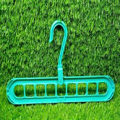 Anti-Skid Plastic 9-Holes Magic Wardrobe Folding Hangers(1553)