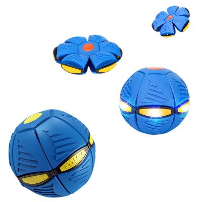 Football Flat Throw Disc - with 3 LED Light Flying Toys(8039)