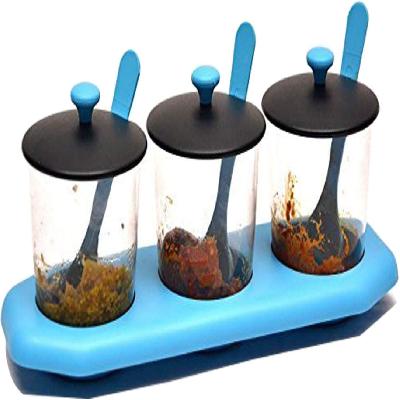 Multipurpose Dining Set Jar And Tray Holder, Chutneys pickles spices Jar - 3pc(0609)