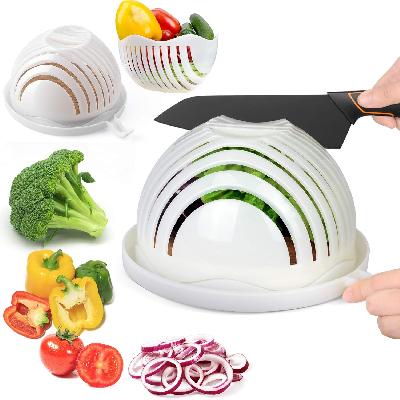 Salad Cutter Bowl Upgraded Easy Salad Maker, Fast Fruit Vegetable Salad Chopper Bowl Slicer