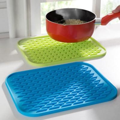 Silicone Anti Slip Food Grade Round Coasters Trivets Mat Pads(4690)