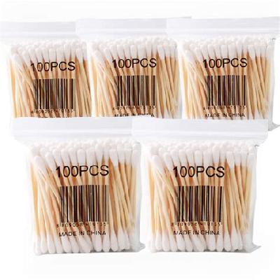 Small Cotton Buds For Ear Cleaning, Soft And Natural Cotton Swabs (100 Per Pack)6010