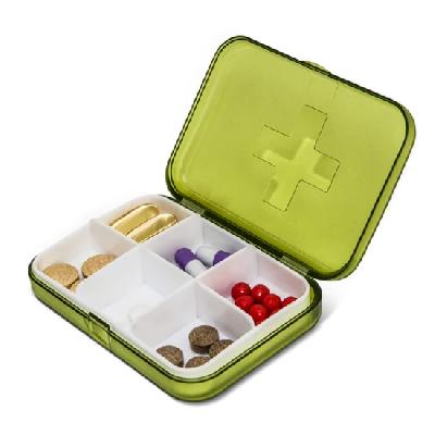 6 COMPARTMENTS PILL BOX