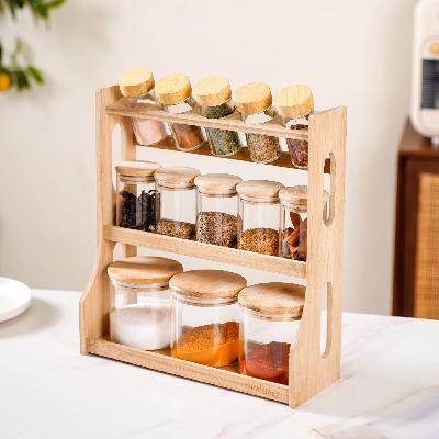 6 JAR SINGLE LAYER SPICE RACK