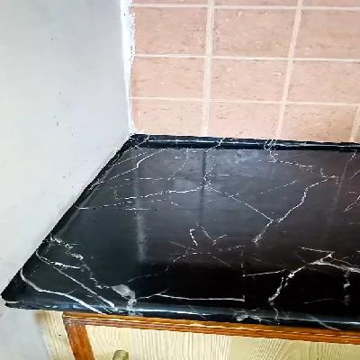 BLACK WALLPAPER PVC OIL-PROOF WATERPROOF (60CM X 200CM)