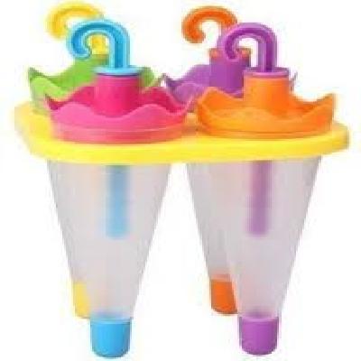 Plastic Reusable Popsicle Ice Candy Mould Tray With Sticks, Candy Maker