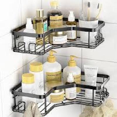 Stainless Steel Bathroom Shower Caddy, Bathroom Shelf Wall Hanging Storage Organizer Kitchen Rac