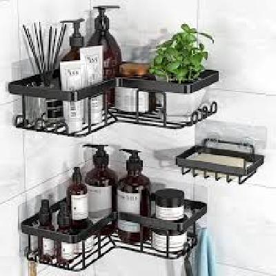 Portable Suction Corner Shelf For Kitchen