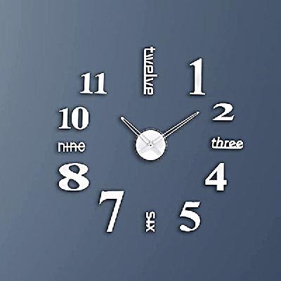 Shopper52  DIY Wall Clock 3D Sticker Home Office Decor 3D Wall Clock - DIYGCF1001