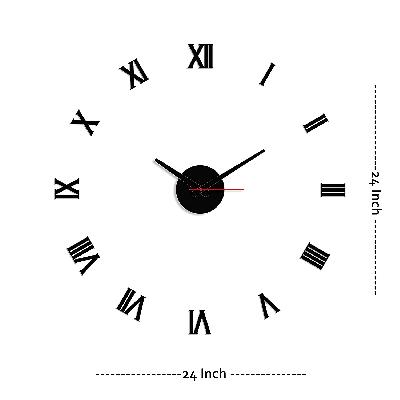 Shopper52 DIY Wall Clock 3D Sticker Home Office Decor 3D Wall Clock (Covering Area:50  52cm)