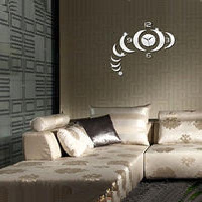 Shopper52 DIY Wall Clock 3D Sticker Home Office Decor 3D Wall Clock Covering Area:50  45cm- DIYCD808