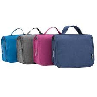 Shopper52 Fabric and Nylon Folding Bag Travel Toiletry Bag Folding Hanging Bag - TRTOIDT