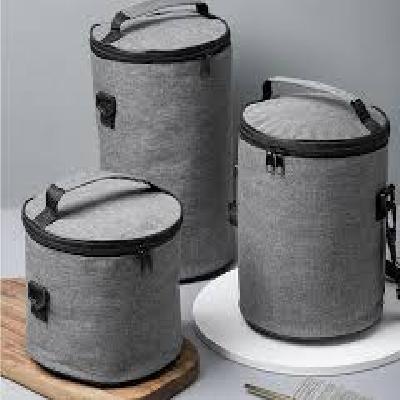 Shopper52 Foldable Thermal Insulated Lunch Bag Cover with Waterproof Round Insulation- LUNCHBAGROUND