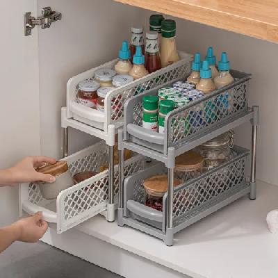 Sliding Organizer Rack for Refrigerator Fridge Basket