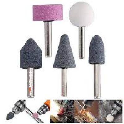 Shank Abrasive Mounted Stone Rotary Grinding Wheels 5 Pcs Set