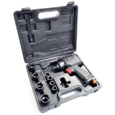 Twin Hammer Air Impact Wrench 1/2 inch 450 ftlbs 5Speed with 3 Sockets