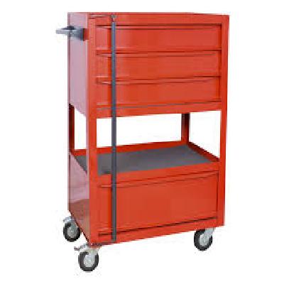 534113_Roll Cab With 3 Drawers, Storage Cabin Red