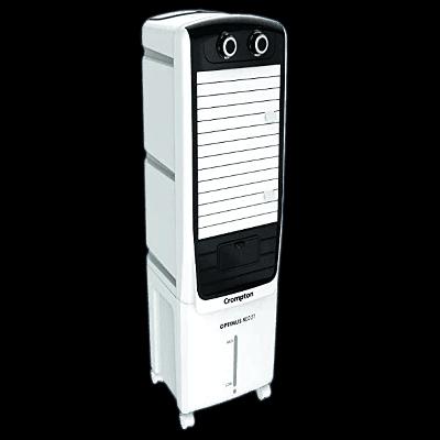 Crompton Optimus Neo 27-litres Tower Cooler With Honeycomb Pads(white And Black)