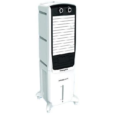 Crompton Optimus Neo 52-Litres Tower Cooler With Honeycomb Pads( White And Black)