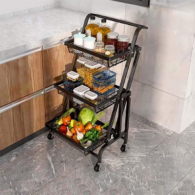3 Layer Foldable Kitchen Rack