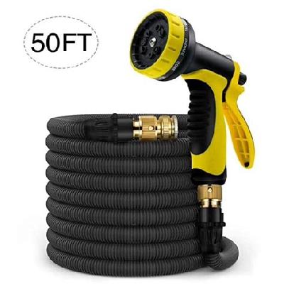 50 Ft Expandable Garden Hose Water Pipe Flexible Hosepipe Water Spray Gun