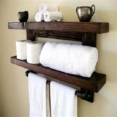 Bathroom Rack Shelf With Towel Holder