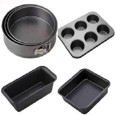 Carbon Steel Cake Mould Round Shape Cake Moulds - Set Of 6 Cake Mould Round (Heavy)