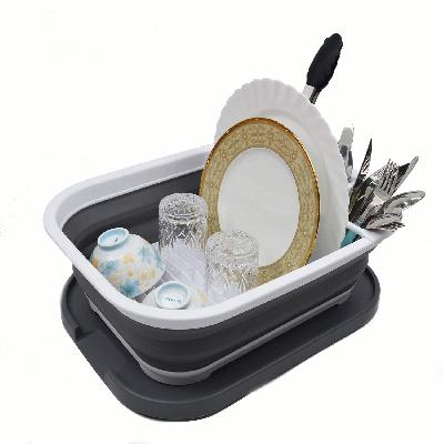 Dish Drying Rack Portable Dish Drainer Dinnerware Organizer Kitchen
