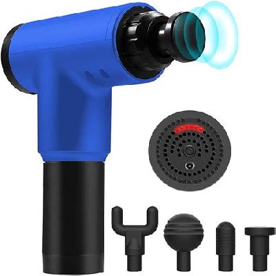 Facial Massage Gun Portable Vibration Full Body Massager with 4 Heads and 6 Adjustable Speed