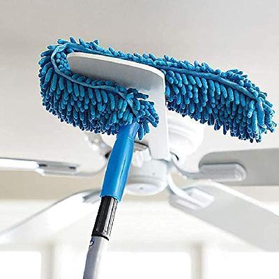 Foldable Microfiber Fan Cleaning Duster with Long Rod Steel Body Flexible Fan mop