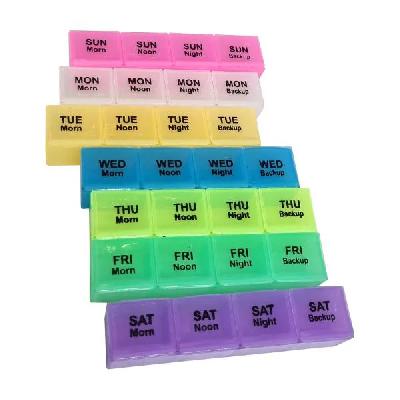 Pill Medicine Organizer Reminder Storage Box for 28 Days or 4 Weeks, Pack of 1