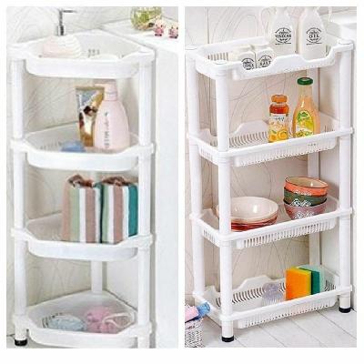 Plastic Caddy Bathroom Shelf Kitchen Organizer Rack