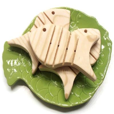 Plastic Fish Soap Dish (Multi) (Pack Of 1)