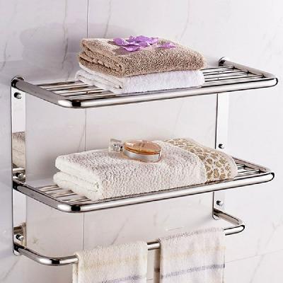 Self Adhesive Stainless Steel 3 Bar Towel Rack Hanger