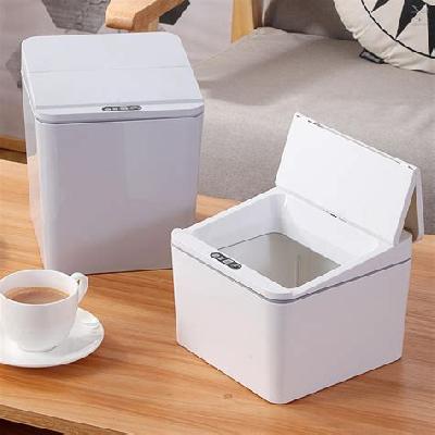 Smart Touch-Free Trash Dustbin Automatic Garbage Can Infrared Motion Sensor with Lid for Kitchen