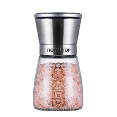 Stainless Steel Cap Glass Salt Pepper Mill Bottle