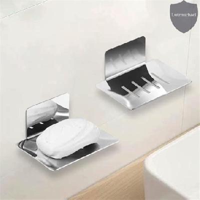 Standard Stainless Steel Soap Dish With Adhesive Sticker