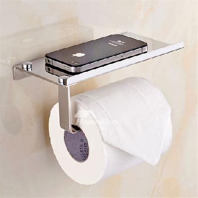 Tissue Holder Toilet Paper Holder Storage with Shelf