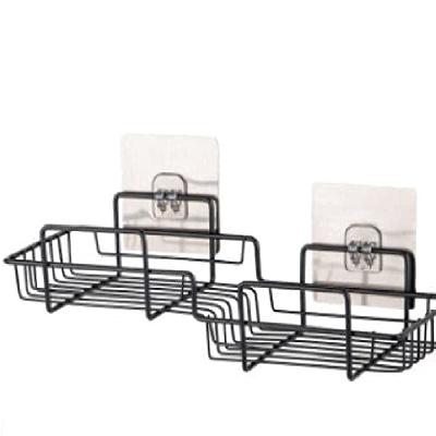 Zig Zag Hanging Bathroom Shower Caddy With Self Adhesive Stickers