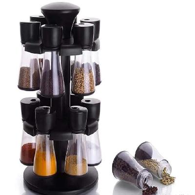 Revolving Plastic Spice Rack Masala Organiser (12 pcs )