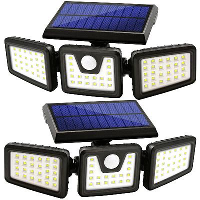 Solar Security LED Night Light for Home Outdoor Garden Wall (Black) (20-LED Lights)