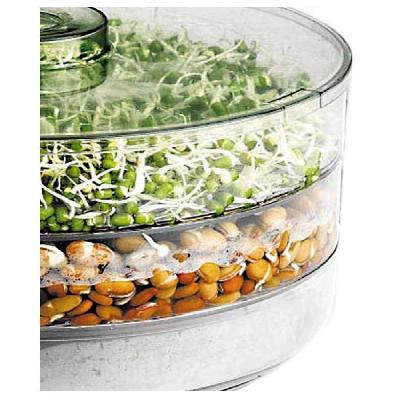 White Plastic 4 Compartment Sprout Maker