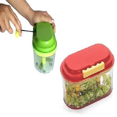 071 Plastic Vegetable Chopper Set (3 Pcs, Orange)