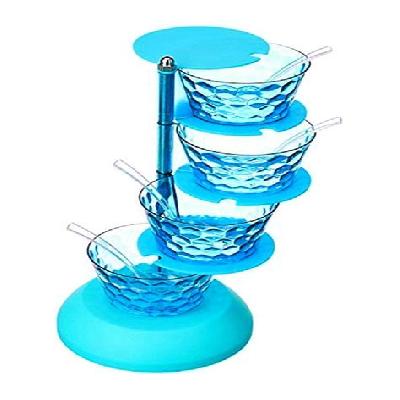 4 in 1 Multipurpose 360 Degree Rotating Pickle Rack Container for Kitchen