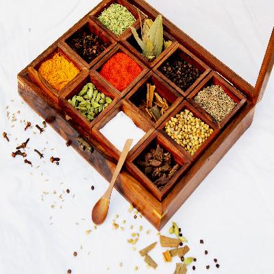 HINIRY 133 Mini Spice Box Masala Dabba with 7 Compartments