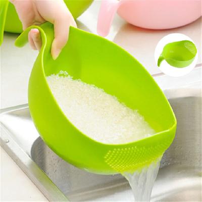 HINIRY 2097 Vegetables and Rice Plastic Washing Bowl with Handle