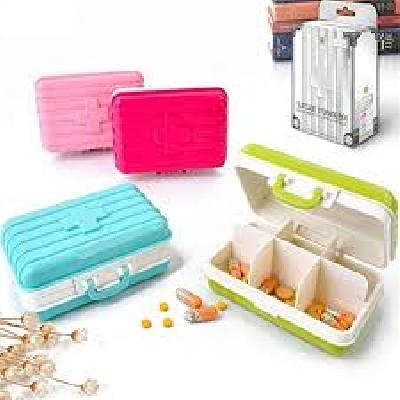 2016 New Suitcase Shaped Mini Pill Box Container